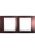 Рамка Unica Хамелеон MGU6.004.851 2-постовая горизонтальная, терракотовый/белый