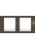 Рамка Unica Хамелеон MGU6.004.871 2-постовая горизонтальная, какао/белый