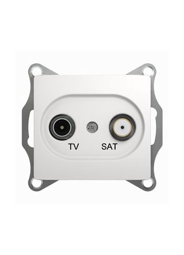Розетка TV-SAT Glossa GSL000197 одиночная 1dB, белый