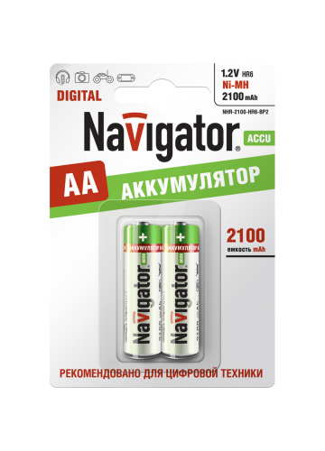 Аккумуляторы Navigator NHR-2100-HR6-BP2 (2 шт.) (94463)