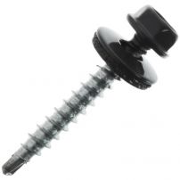 Кровельный саморез с резиновой прокладкой для деревянного профиля RAL 7016