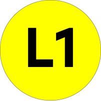 Наклейка "L1", d = 20 мм EKF PROxima