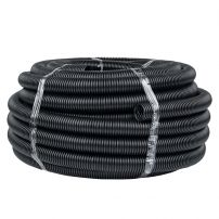 Труба гибкая гофрированная ПНД d40мм, тяжёлая с протяжкой, 25м, EKF PROxima