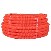 Труба гибкая гофрированная ПНД Plast с зондом d40мм (25м.) EKF PROxima