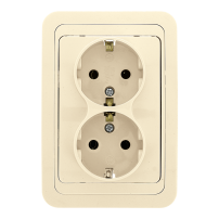 Розетка Лондон 2-местная с заземлением 16А EKF PROxima