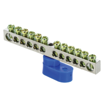 Шина "0" N (6x9мм) 12 отверстий цинк угловой изолятор EKF PROxima