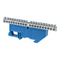 Шина "0" N (6x9мм) 20 отверстий никель изолятор на DIN-рейку EKF PROxima