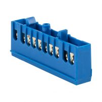 Шина "0" N (6х9мм) 10 отверстий латунь изолированный корпус на DIN-рейку EKF PROxima