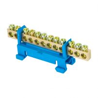 Шина "0" N (6х9мм) 12 отверстий латунь изолятор тип "Стойка" на DIN-рейку EKF PROxima