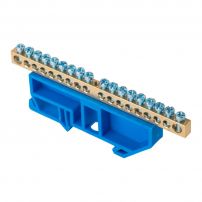 Шина "0" N (6х9мм) 18 отверстий латунь изолятор на DIN-рейку EKF PROxima