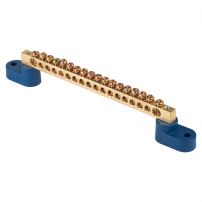 Шина "0" N (8х12мм) 18 отверстий латунь 2 угловых изолятора EKF PROxima