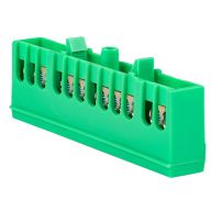 Шина "0" PE (6х9мм) 12 отверстий латунь изолированный корпус на DIN-рейку EKF PROxima