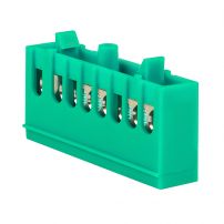 Шина "0" PE (6х9мм) 8 отверстий латунь изолированный корпус на DIN-рейку EKF PROxima