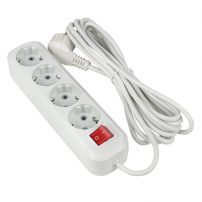 Удлинитель "Эксперт" 4 гнезда 3 метра 16А/3,5кВт с выключателем и заземлением ПВС 3х1 EKF PROxima