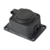 Розетка одноместная, с защитной крышкой, каучуковая 230В 2P+PE 16A IP44 EKF PRO