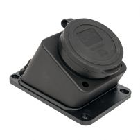 Розетка настенная с защитной крышкой, каучуковая, наклонная 380В 3P+PE 32A IP44 EKF