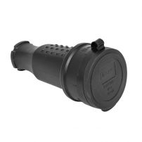 Розетка переносная с защитной крышкой, каучуковая 380В 3P+PE 32A IP44 EKF