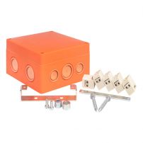 Коробка распаячная огнестойкая (126х126х74) 5 двойных кк/1,5-6мм²/12 мв IP66 EKF PROxima