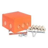 Коробка распаячная огнестойкая (126х126х74) 5 кк/1,5-10мм²/12 мв IP66 EKF PROxima