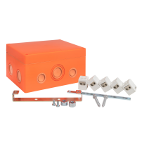 Коробка распаячная огнестойкая (176х126х74) 5 двойных кк/1,5-10мм²/12 мв IP66 EKF PROxima