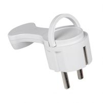 Вилка угловая плоская с заземлением "СТЕЛС" 16А 250В EKF PROxima