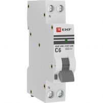 Дифференциальный автомат АВДТ-63М 6А/10мА (1мод, хар. C, электронный, тип A) 6кА EKF PROxima
