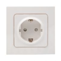 Розетка Стокгольм 1-местная, с заземлением, с защитными шторками 16А EKF PROxima