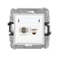 Розетка TV+комп. F(SAT)+1xRJ45 Karlik MINI