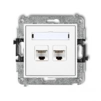 Розетка двойная компьютерная 2xRJ45 cat.6 Karlik MINI