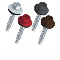 Кровельный саморез с резиновой прокладкой для металлического профиля оцин., глубина сверления до 4мм, окрашенный в любой цвет по RAL или RR (под заказ)