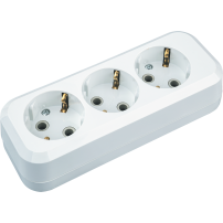 Колодка Navigator 61584 NCA-BL01-03-E-WH 3гн с/з АБС пластик