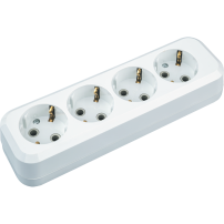 Колодка Navigator 61586 NCA-BL01-04-E-WH 4гн с/з АБС пластик