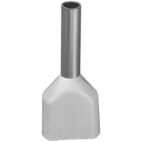 Наконечник-гильза втулочный Navigator 61037 NET-E2-0.5-8-B50 НШВИ2, бел.2 провода (50шт/упак)