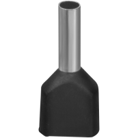 Наконечник-гильза втулочный Navigator 61040 NET-E2-1.5-8-B50 НШВИ2, черн.2 провода (50шт/упак)