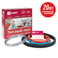 Теплый пол (нагревательный кабель) 1500Вт 100 м 10,0 м2 EKF