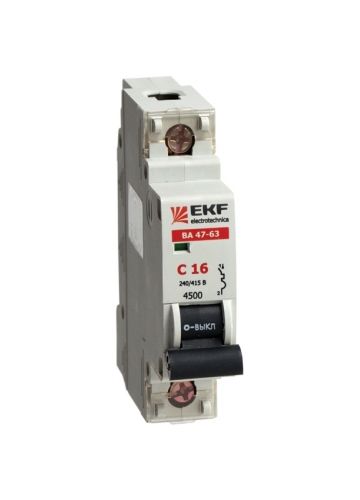 Автоматический выключатель ВА 47-63, 1P, 10А (C), 4,5kA, EKF