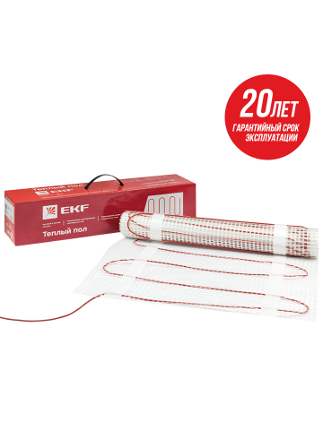 Мат нагревательный двухжильный "Уют" 7 кв.м., 1050 Вт, EKF PROxima