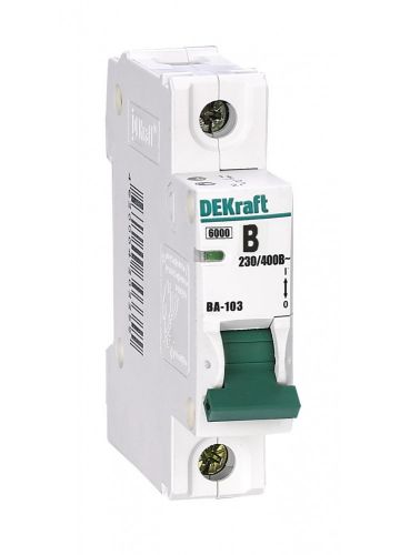 Автоматический выключатель DEKraft 1P, B, 6кА