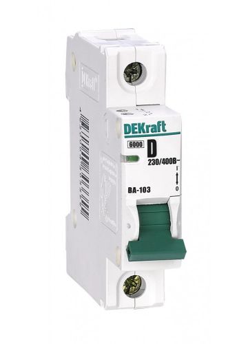 Автоматический выключатель DEKraft 1P, D, 6кА