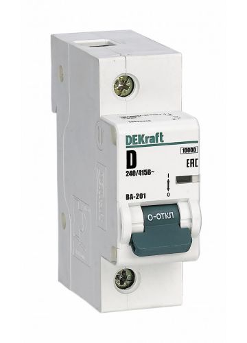 Автоматический выключатель DEKraft 1P, D, 10кА