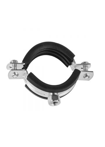 Хомут стальной с резиновым уплотнителем