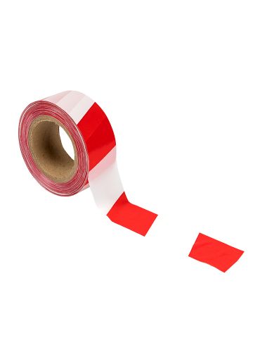 Лента оградительная "Красно-белая" EKF Basic