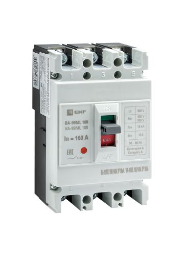 Автоматический выключатель ВА-99МL 100/160А EKF Basic