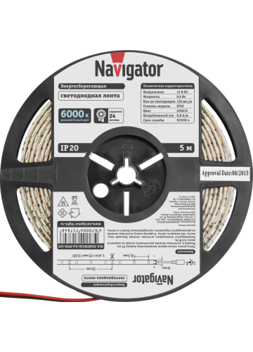 СД Лента Navigator 71764 NLS-3528СW120-9.6-IP20-12V R5