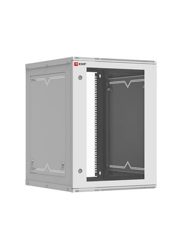 Шкаф телекоммуникационный настенный разборный 15U (600х650) дверь стекло, Astra серия EKF PROxima