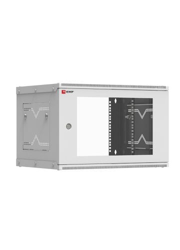 Шкаф телекоммуникационный настенный разборный 6U (600х350) дверь стекло, Astra серия EKF PROxima