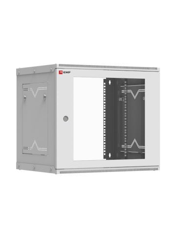 Шкаф телекоммуникационный настенный разборный 9U (600х350) дверь стекло, Astra серия EKF PROxima