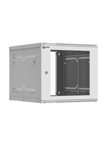 Шкаф телекоммуникационный настенный разборный 9U (600х650) дверь стекло, Astra серия EKF PROxima