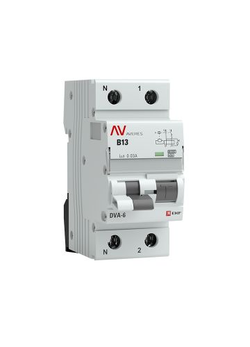 Дифференциальный автомат DVA-6 1P+N 13А (B) 6кА EKF AVERES