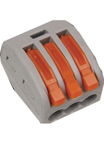 Строительно-монтажная клемма СМК 222-413 с рычагом 3 отверстия 0,08-2,5мм2EKF PROxima